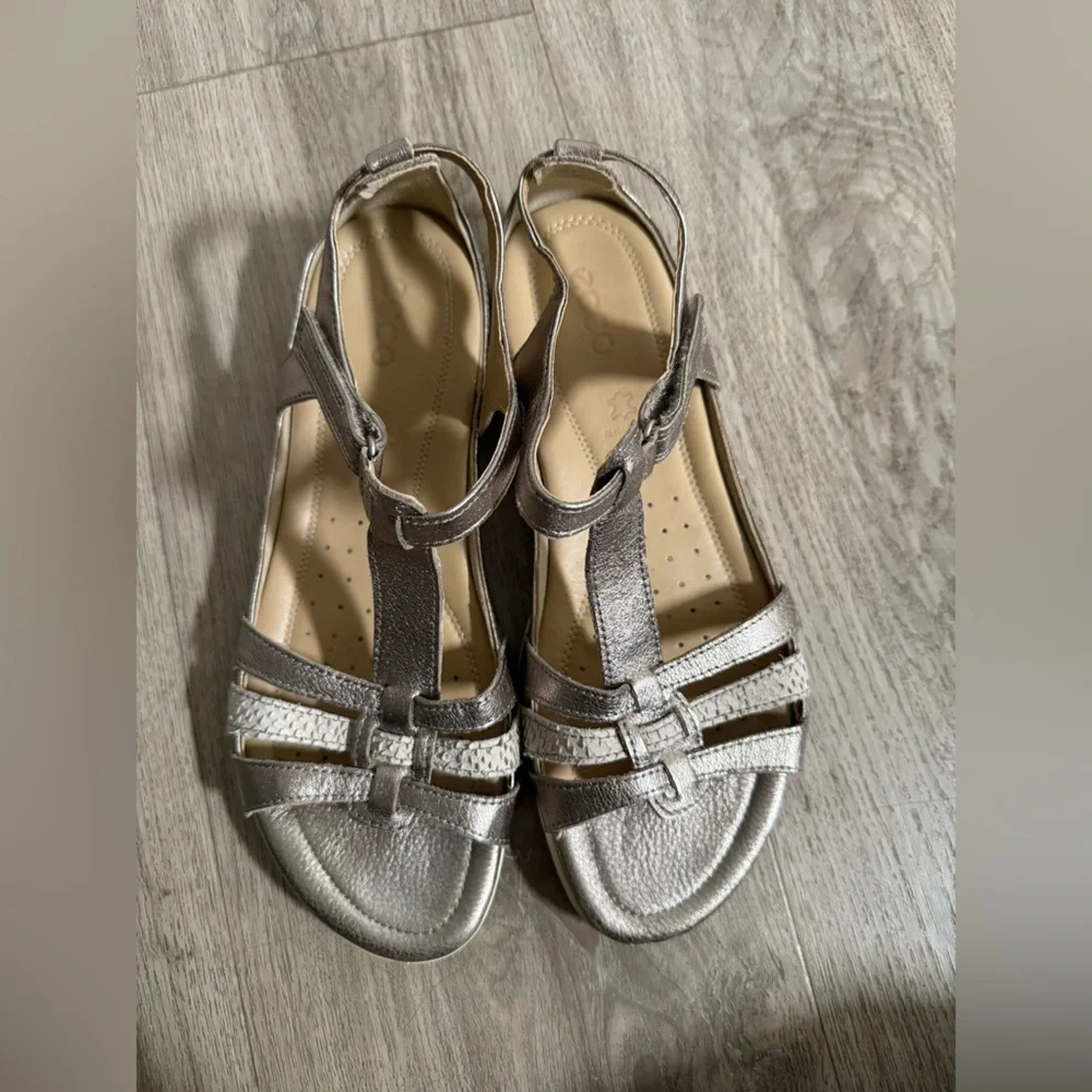 ECCO Women's Metallic Sandals - Picture 2 of 7